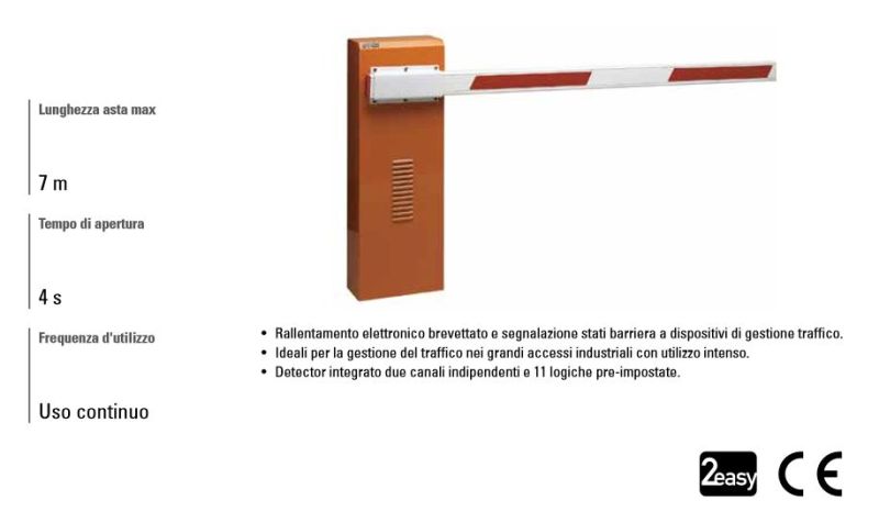 FAAC 1046638 Barriera 640 DX automatica 230V Asta rettangolare 