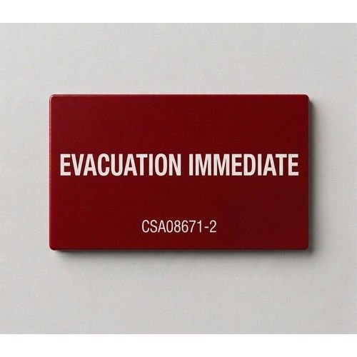 COOPER CSA FIRE CSA08671-2 THE WORDING 5965 FR EVACUATION IMMEDIATE