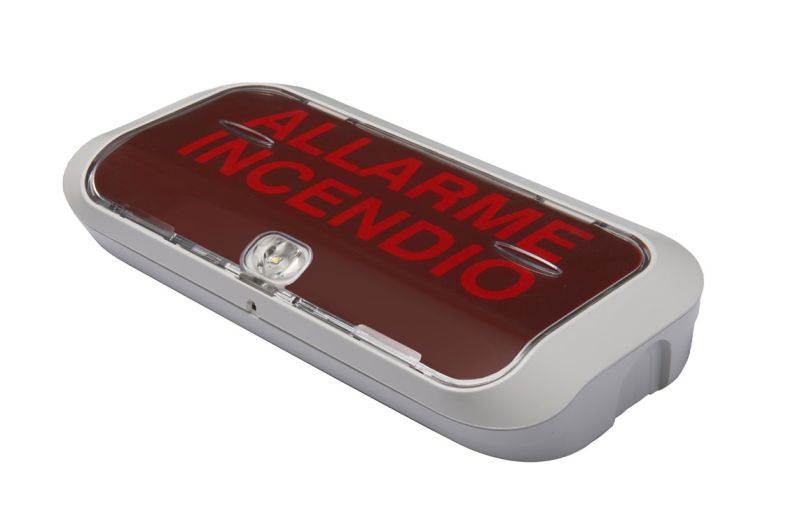 VIMO KLAMPENS White wall acoustic alarm plate