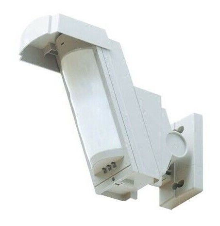 ELDES EW40AM3 Double beam outdoor passive infrared detector with anti-masking, 94 detection zones, high immunity to false alarms, range adjustment to m 4, m 5.5, m 9 and m 12, angle 85°, complete with bracket and roof. 