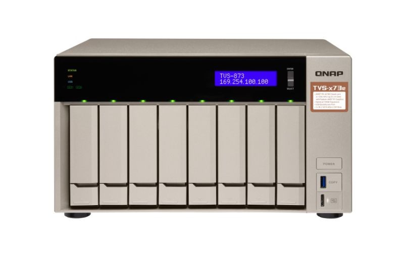 QNAP TVS-873E-4G 8-BAY NAS AMD RX-421BD 2.1-3.4