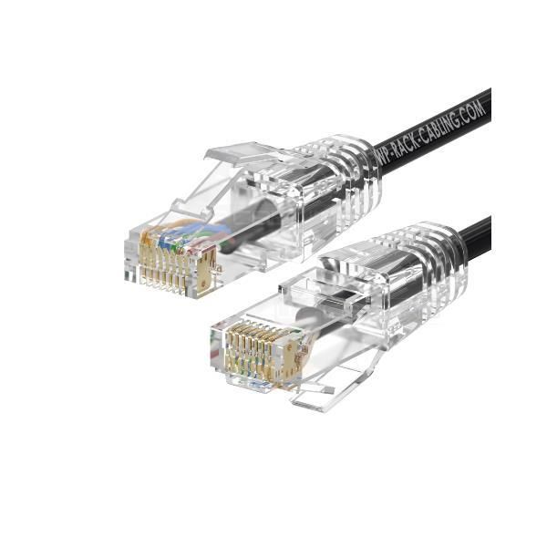 WP RACK WPC-PAT-6AU010BL-S SLIM PATCH CABLE CAT.6A U-UTP, 1.0m BLACK