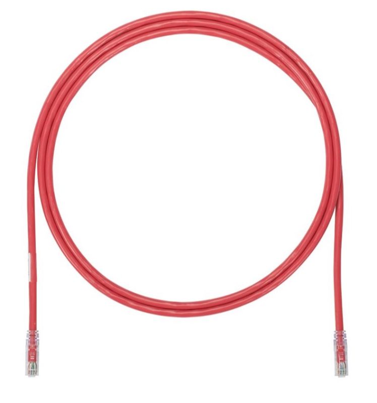 PANDUIT UTP6A3MRD Patch Cord in Rame- Cat 6A- Red UTP Cable- 3m