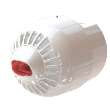 ARITECH INCENDIO ASW2367W Avvisatore ottico/acustico multitono da esterno con base alta. Colore bianco con lampeggiante rosso