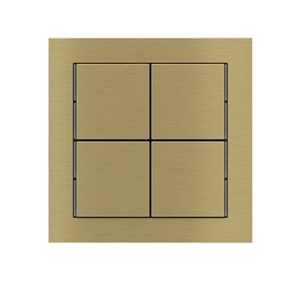 EKINEX EK-T4Q-GB Confezione 4 tasti quadrati serie 71 in metallo