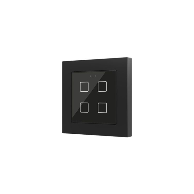 ZENNIO ZVIF55X4V2A Backlit capacitive touch switch (55 x 55 mm) 4 keys, black 