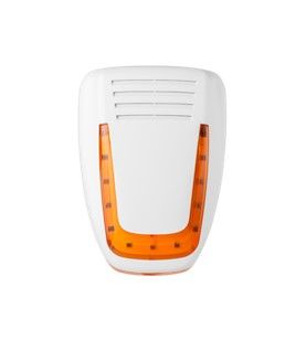 VENITEM 23.22.50 MOSE LS LUX opaque white/orange EN50131-4 siren with double micro anti-shock anti-foam system against violent shocks and spotlights