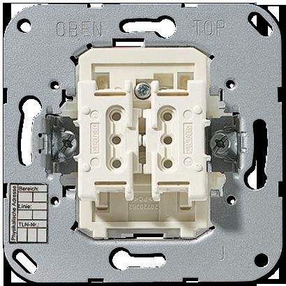 JUNG 4072.02LED Pulsante BA - con posizione centrale neutra- 2 uscite