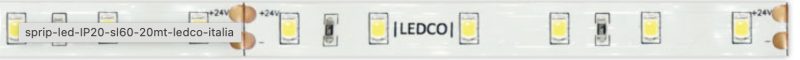 LEDCO SL60LBC20/20 STRIP LED 240 W 24Vcc LUCE CALDA IP20 20 METRI