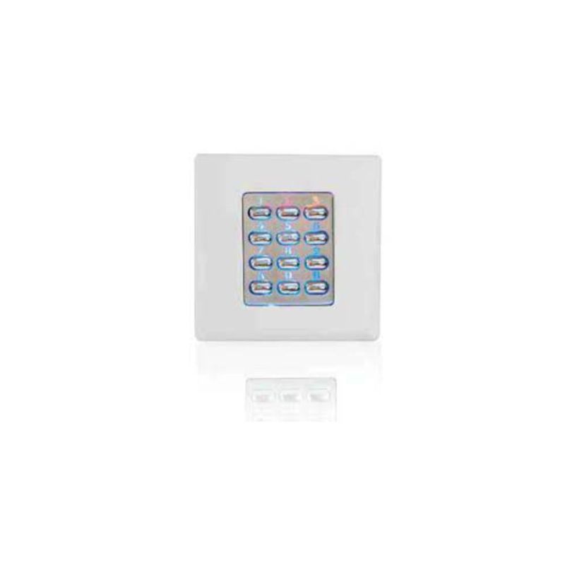 ABTECNO XPR-DINPADW STANDALONE 12-24VDC FLUSH-MOUNT KEYBOARD WITH WHITE PLATE
