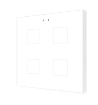 ZENNIO ZVIF4VTW ZVIF4VTW Flat 4 VT Backlit capacitive touch switch, 4 buttons, white