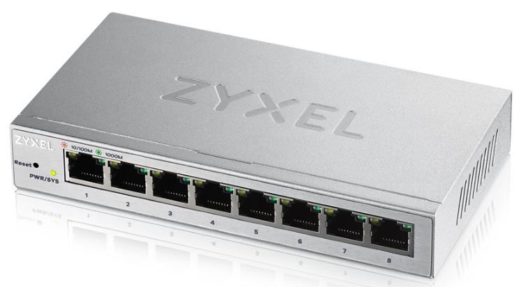 ZYXEL GS1200-8-EU0101F Unmanaged Plus 8-Port Switch Stand-Alone Switch