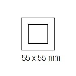 EKINEX EK-DQG-F Placca quadrata finestra 55X55mm in NTM