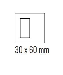 EKINEX EK-DQT-F Deep square plate 30x60 in Fenix, 20venti series 