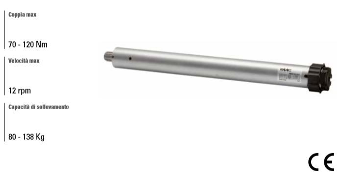 FAAC 130540 TM58 70/12 E Ø 58MM ELECTRONIC FINE-STROKE TUBULAR MOTOR