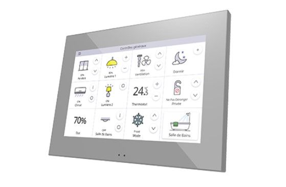 ZENNIO ZVIZ70S Z70 capacitive colour touch panel with 7-inch display, silver