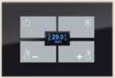 BLUMOTIX BX-F-RBT QUBIK BUTTON Cover glass thermostat 120X80mm Black