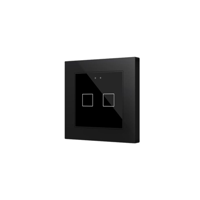 ZENNIO ZVIF55X2V2A Backlit capacitive touch switch (55 x 55 mm) 2 keys, black