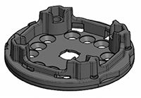 FAAC 132344 TM45 SUPPORT IN ZAMA - CLOSED BOTTOM