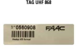 FAAC 786348 UHF PASSIVE SELF ADHESIVE TAG