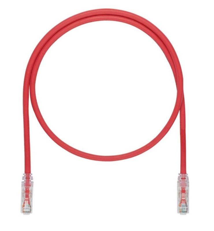 PANDUIT UTP6ASD3MRD Patch Cord in Rame- Cat 6A SD- Red UTP Cable- 3 Meter