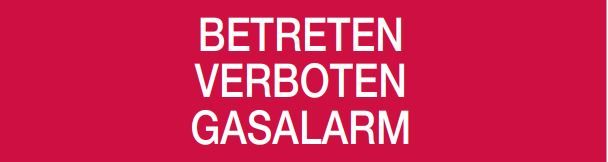 COOPER CSA FIRE CSA08676 50XX SERIES WORDING “BETRETEN VERBOTEN GASALARM”
