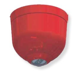 VIMO ASONWSBR IP21 low base wall optical alarm red