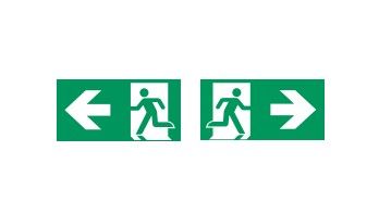 COOPER CSA LIGHTING 40071354610 SPIRITLED 28 ISO7010 RIGHT/RIGHT