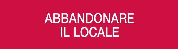 COOPER CSA INCENDIO CSA08587-E DICITURA FSB01 ABBANDONARE IL LOCALE