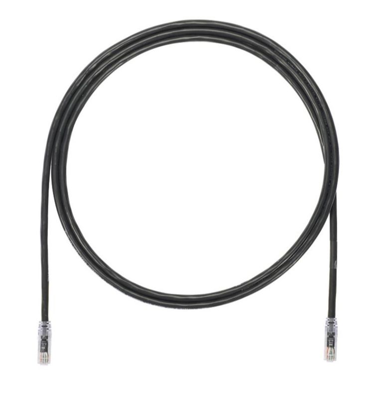 PANDUIT UTP6A3MBL Copper Patch Cord- Cat 6A- Black UTP Cable- 3 meters