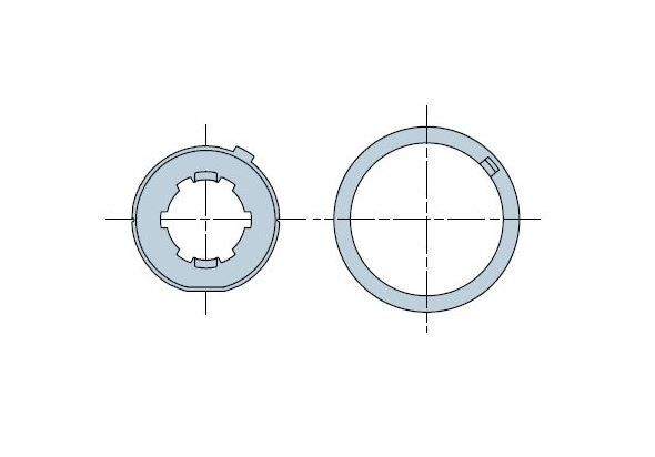 NICE 931.41.00 Round with ribs and internal tab 47 wheel + ring crown 