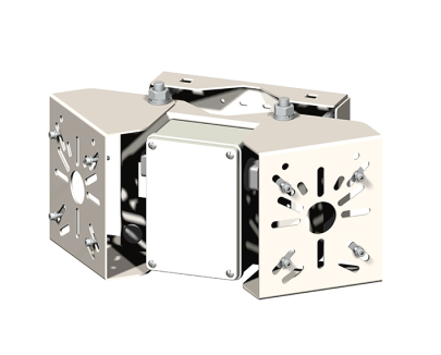 UNISTAB CB4366Z staffa ZINCATA p/palo d. 60÷145mm 2÷4 telecamere