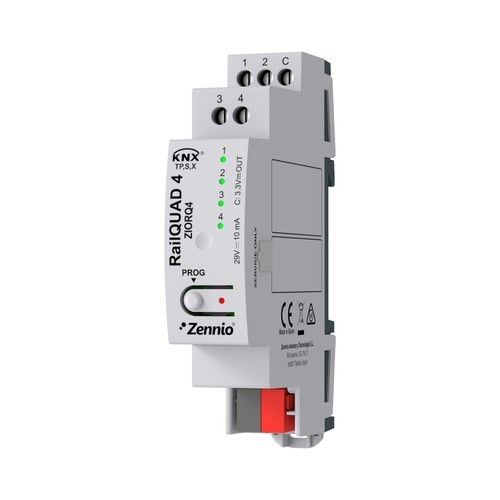 ZENNIO ZIORQ4 RailQuad 4. Input module with 4 analog inputs