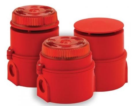 VIMO ASISXNBG Ripetitore ottico Atex 25mA diametro 88.7mm h 85mm flash Giallo