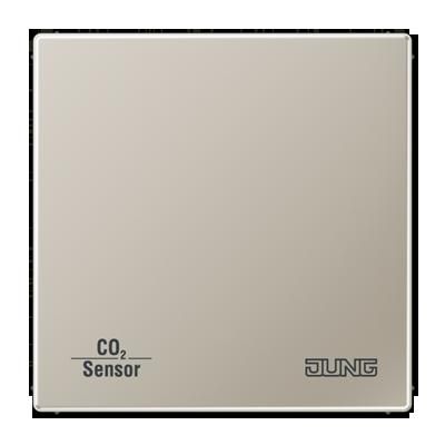 JUNG CO2ES2178 KNX room thermostat with CO2 and air humidity sensor with integrated bus coupler and button interface - 2 channels - stainless steel