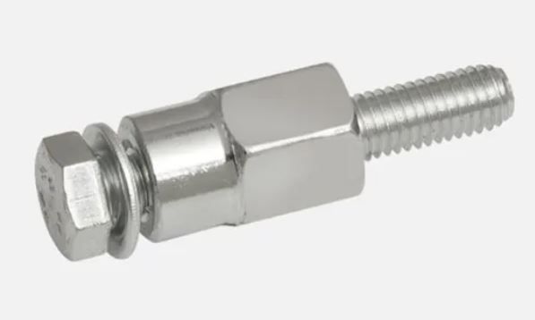 DOMOTIME CAVRN6E Galvanised steel hexagonal latches and rack screws - Pack of 6