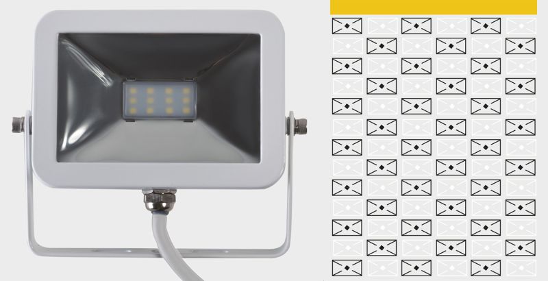 LEDCO PD30LBI DROP PROIETTORE IP65 30W LUCE FREDDA 6000 gradiK
