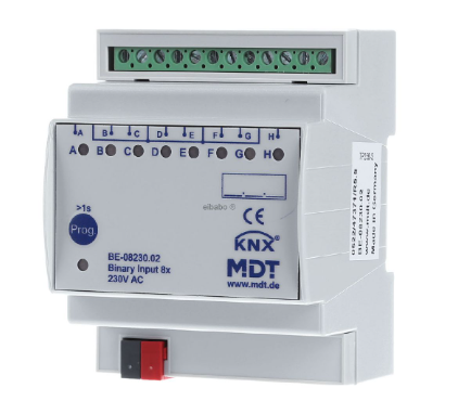 MDT BE-08230.02 8-fold binary input, 230 V AC inputs for KNX BE-08230.02 home automation