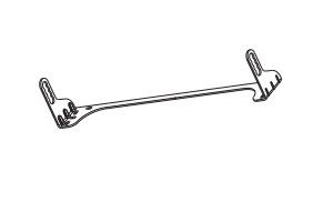 TOPP 1A4811 Staffa montaggio frontale basculante - bianco