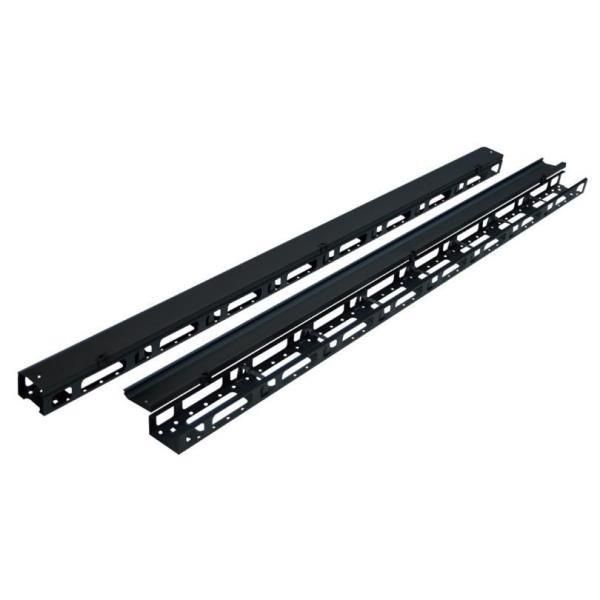 WP RACK WPN-ACM-501-B PANELLO GUIDACAVI VERTICALE 22U CON COPERCHIO NERO RAL9005