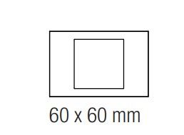 EKINEX EK-PRS-F Placca rettangolare finestra 60x60mm in NTM