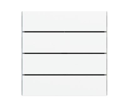 EKINEX EK-TRO-GA_ Tasto rettangolare orizzontale plastica per pulsante 4 canali serie FF (4 pz)