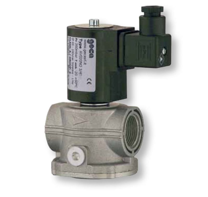 TECNOCONTROL AV025NO Automatic gas solenoid valve 1" - Pmax 360 mbar-230Vca - Normally open