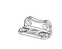 TOPP 3A3212 Coppia staffe montaggio verticale basculanti - gri