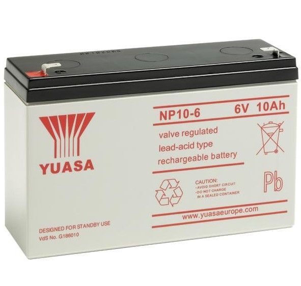 YUASA NP10-6 Batteria 6V / 10Ah