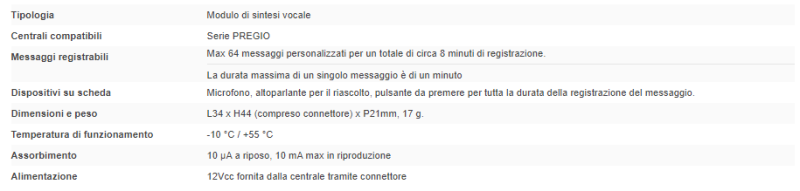 ELMO MDVOICE64 Modulo di sintesi vocale ad innesto