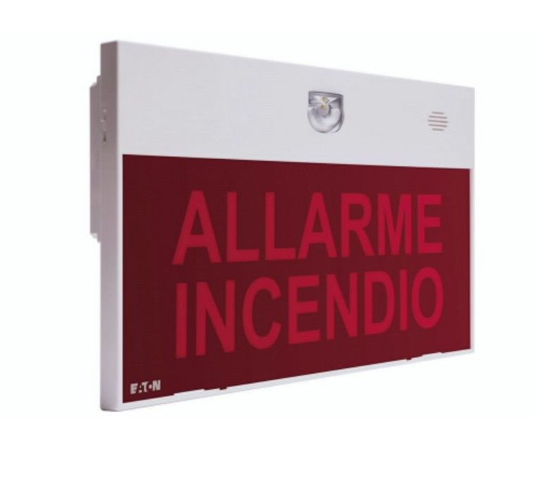 COOPER CSA INCENDIO EFSB-3-23 PANNELLO DI SEGNALAZIONE CON SIRENA EN54-3 E LAMPEGGIATORE EN54-23