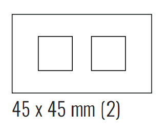 EKINEX EK-S2E-FCC Placca Surface (71 e 20Venti ) rettangolare colore cacao orinoco