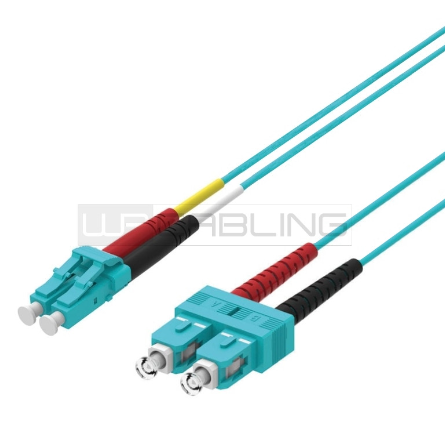 WP RACK WPC-FP3-5LCSC-010 FIBER OPTIC MULTIMODE PATCH CORD 50/125 LC-SC, 1 MT. OM3