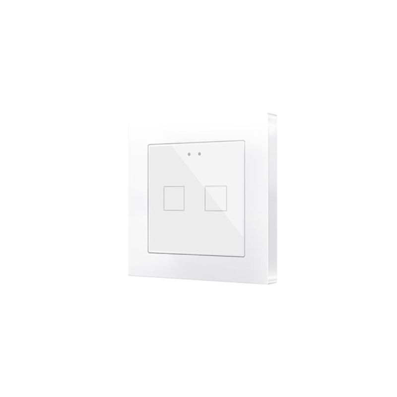ZENNIO ZVIF55X2V2GW  Backlit capacitive touch switch (55 x 55 mm) 2-button, gloss white